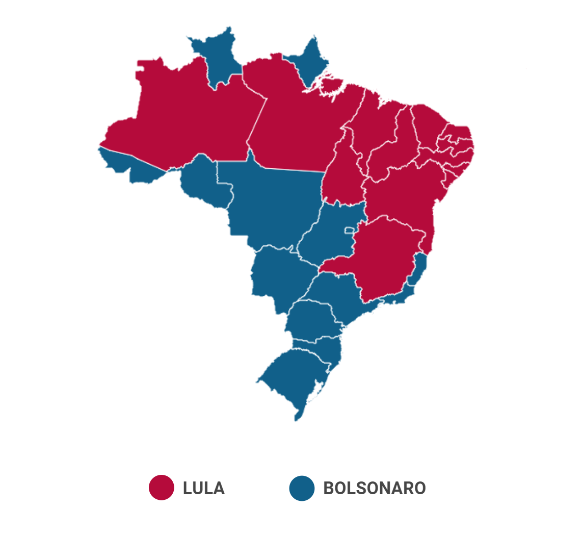 Mapa Lula Venceu Em Estados E Bolsonaro Em Veja Detalhes Da