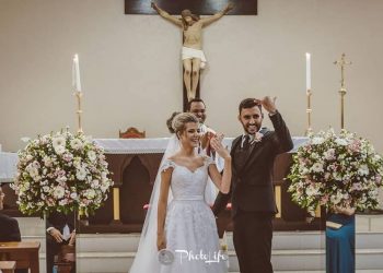 Casal troca festa de casamento por jantar para famílias carentes no ES