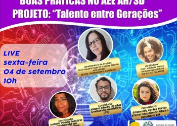 Projeto Talento entre Gerações do AEE AH/SD foi apresentado em live do NAAH/S-ES