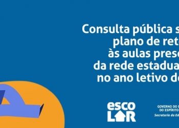 Consulta Pública do Plano de Retomada das Aulas Presenciais da Rede Estadual segue disponível até segunda-feira (14)