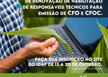 Idaf promove curso on-line para renovação de habilitação do CFO e CFOC