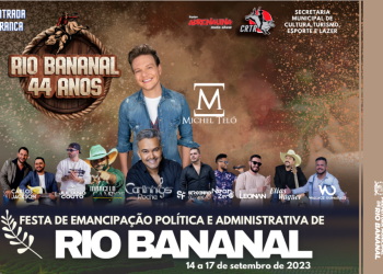 Prefeitura de Rio Bananal divulga programação da Festa de 44 anos da cidade